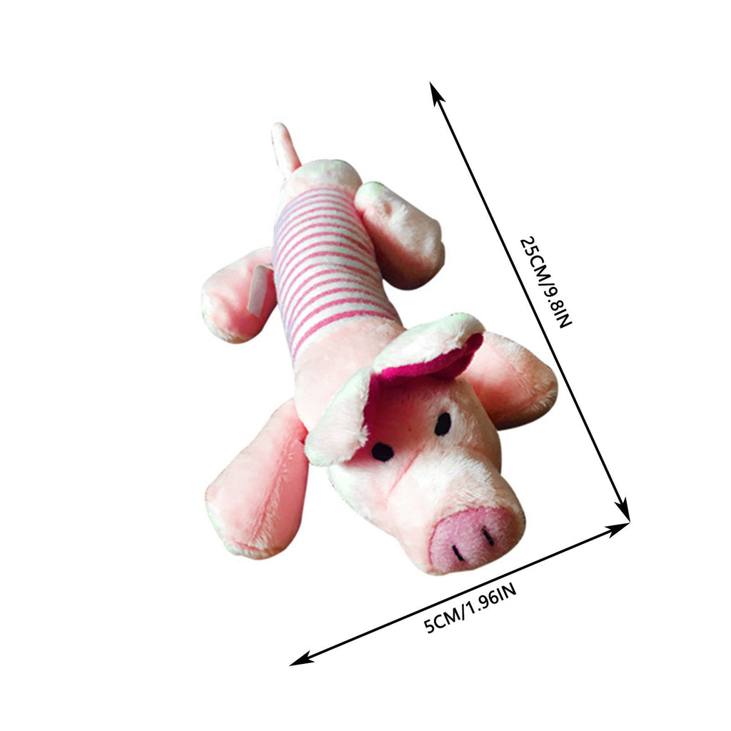 Pink Squeaky Plush Dog Toy I4928
