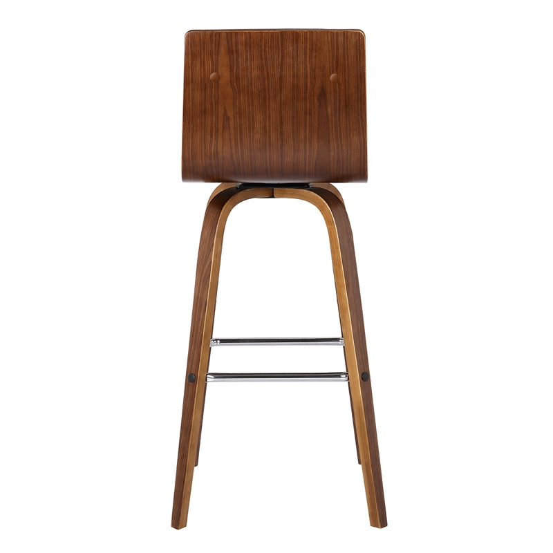 26" Faux Leather Counter Stool in Brown/Walnut E322647