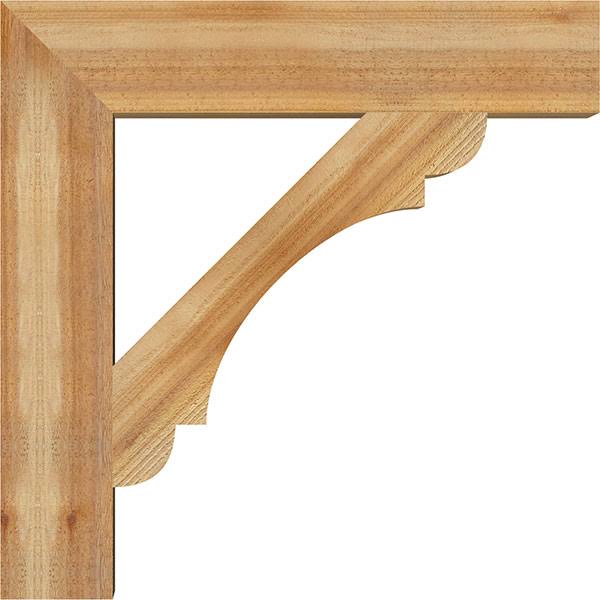6x22W x 32x22D x 32x22H Olympic Block Rough Sawn Bracket, Western Red Cedar R9804