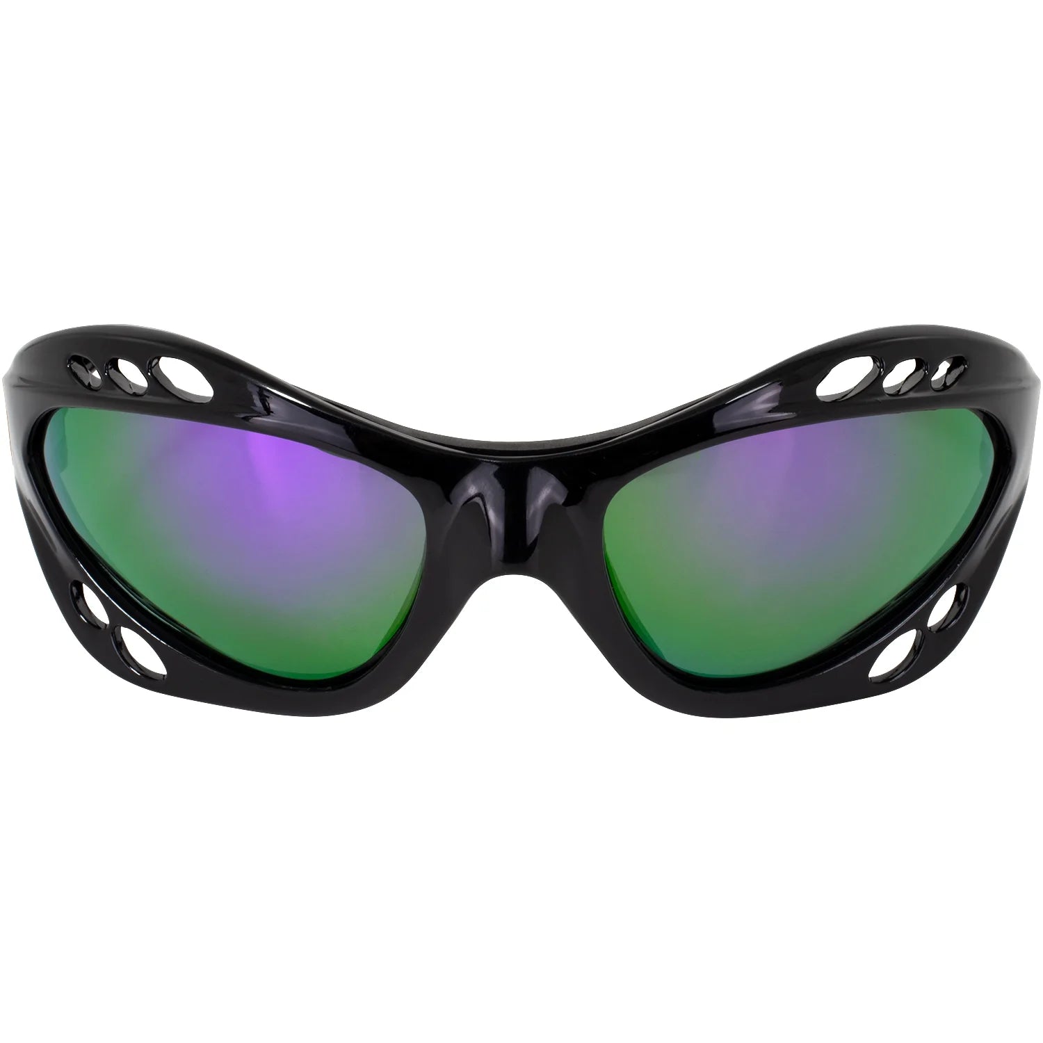 3 Pairs Padded Polarized Sunglasses with Strap, Silver & Black Frames with Smoke Lens & Black Frame with Purple Mirror Lens E51867