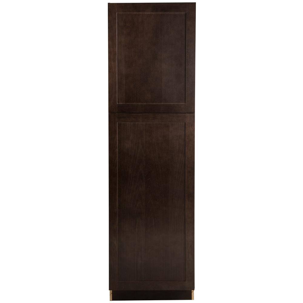 Assembled Pantry Cabinet with Adjustable Shelves in Dusk C1890