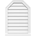 26x22W x 34x22H Octagonal PVC Gable Vent with Brickmoul B414640