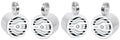 Silver 6.5" 120w Marine Boat Wakeboard Tower Speakers M340574
