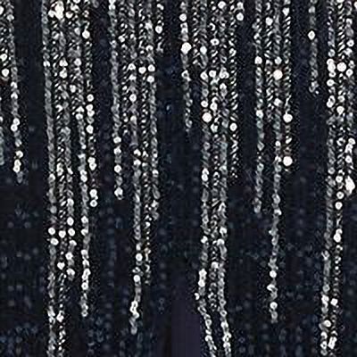 Navy Stretch Sequined Sleeveless Formal Mermaid Dress Petites 10P C6247
