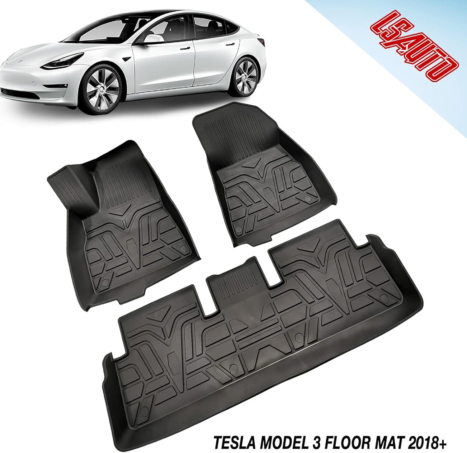 TPE All Weather Floor Liners for Tesla Model 3 N828989
