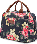 Insulated Lunch Bag Cooler Bag Thermal Lunch Box Water-resistant Tote Bag (Peony) J11692
