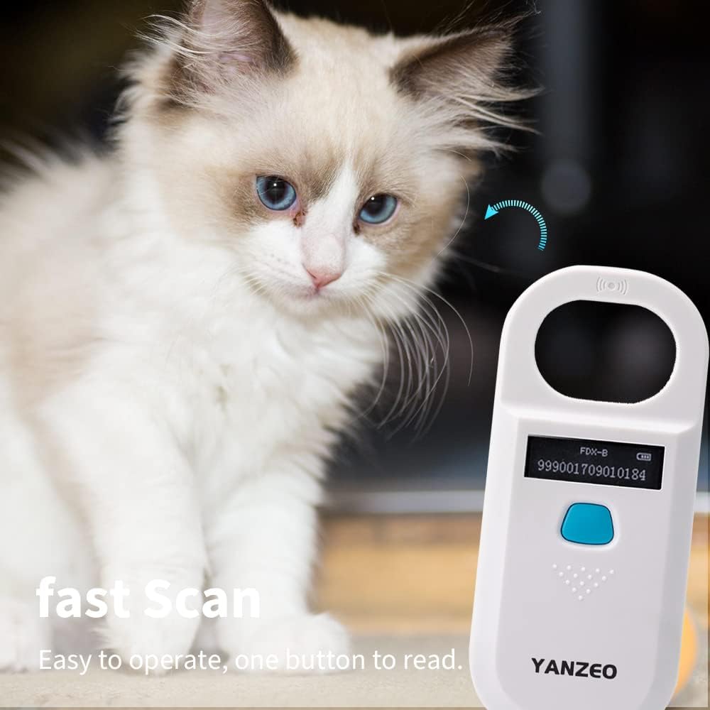 Pet Microchip Reader RFID EMID Animal Handheld Scanner Pack of 2 C562