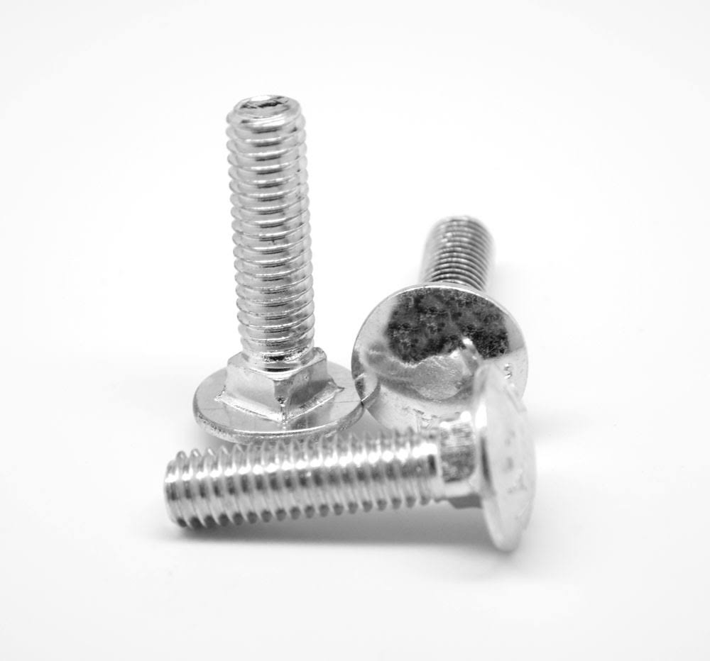 3/8x22-16 x 3 1/4x22 Coarse Thread Grade 5 Carriage Bolt Medium Carbon Steel Zinc Plated Pk 100 C352