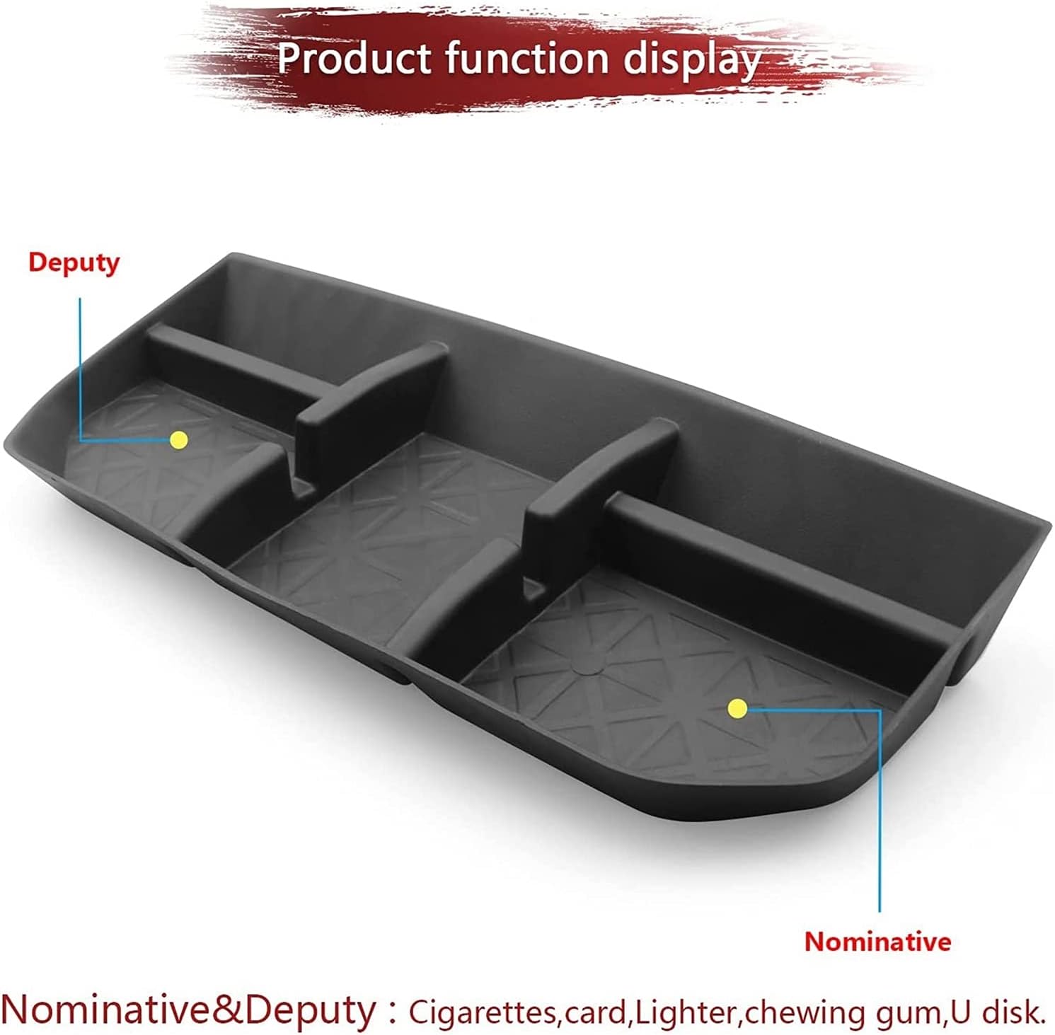 Center Console Organizer Tray & Dashboard Storage Box Mat for Car Armrest Storage Box O2190