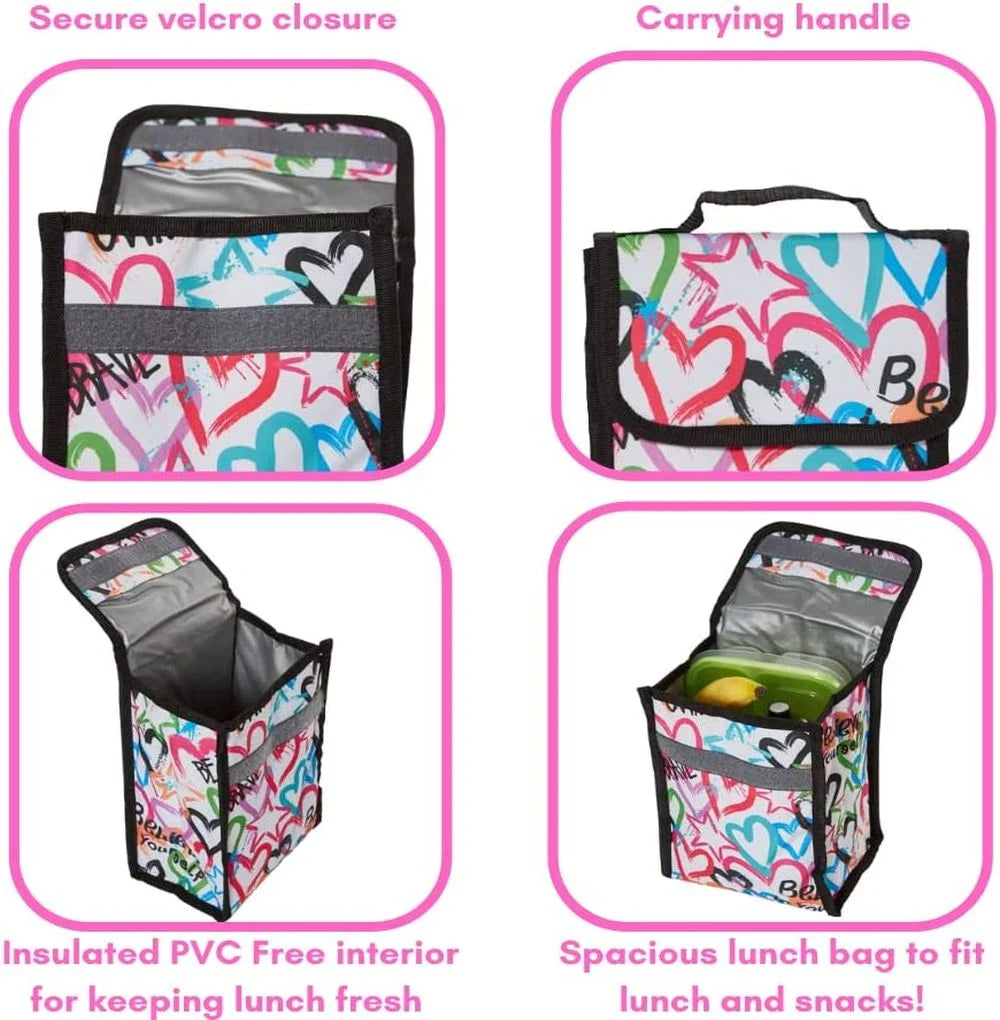 6 Piece Backpack Set with Lunch Box and Water Bottle P97854
