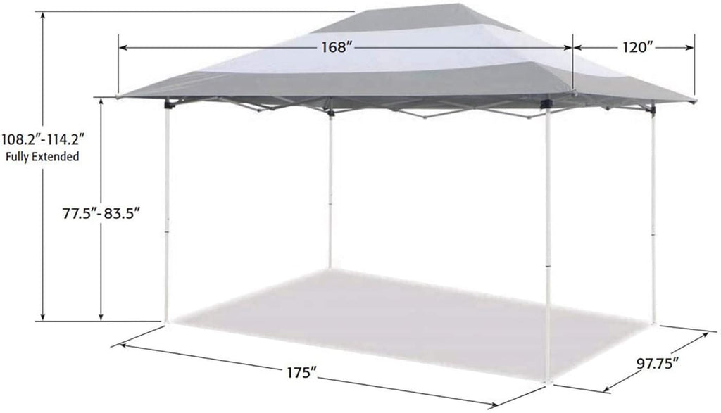 Instant Shade Outdoor Canopy Shelter Tent with Steel Frame and Rolling Bag O902