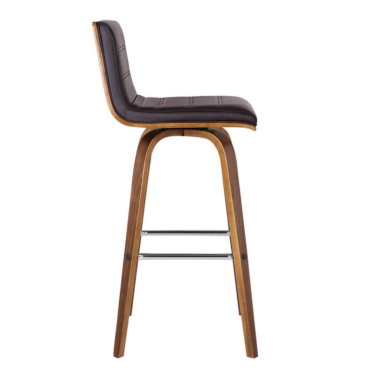 26" Faux Leather Counter Stool in Brown/Walnut E322647