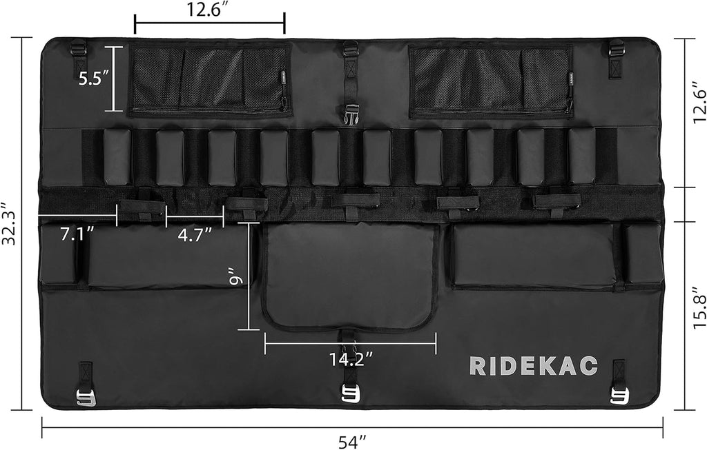 Bike Tailgate Pad with 2 Storage Pockets, 62, Up to 6 Bike Capacity K332903