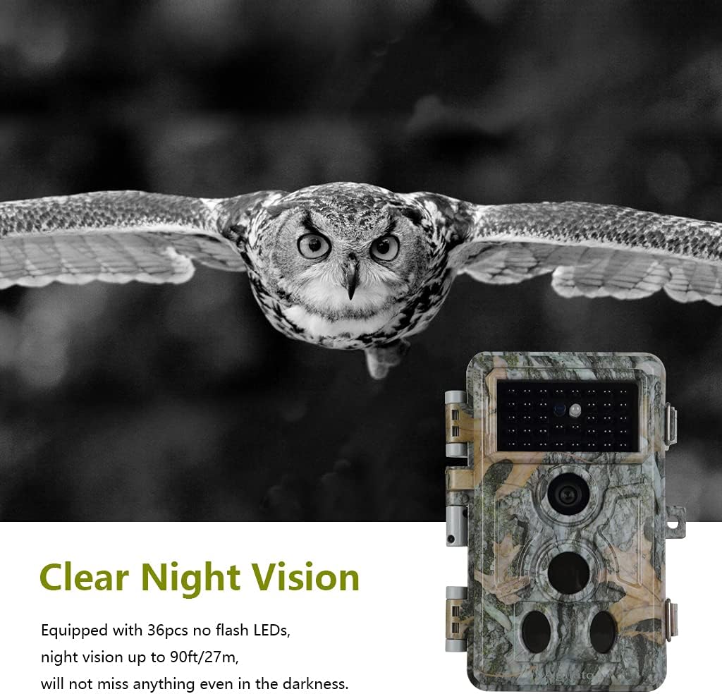 2-Pack 24MP 1296P Night Vision Motion Activated Waterproof Deer Cameras S46598