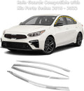 Chrome Finish Tape-On Style Rain Guards for Kia Forte Sedan 2019-2022 (6PCs) P698115