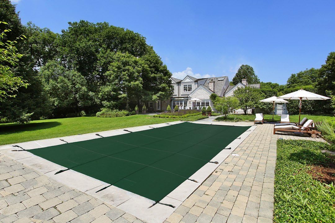 Green 20'x40' Mesh Rectangle Inground Pool Cover K930