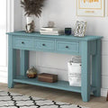 Green 3 Drawer Console Table with Shelf Y302315