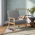 Beige Wooden Accent Chairs Set of 2 D843