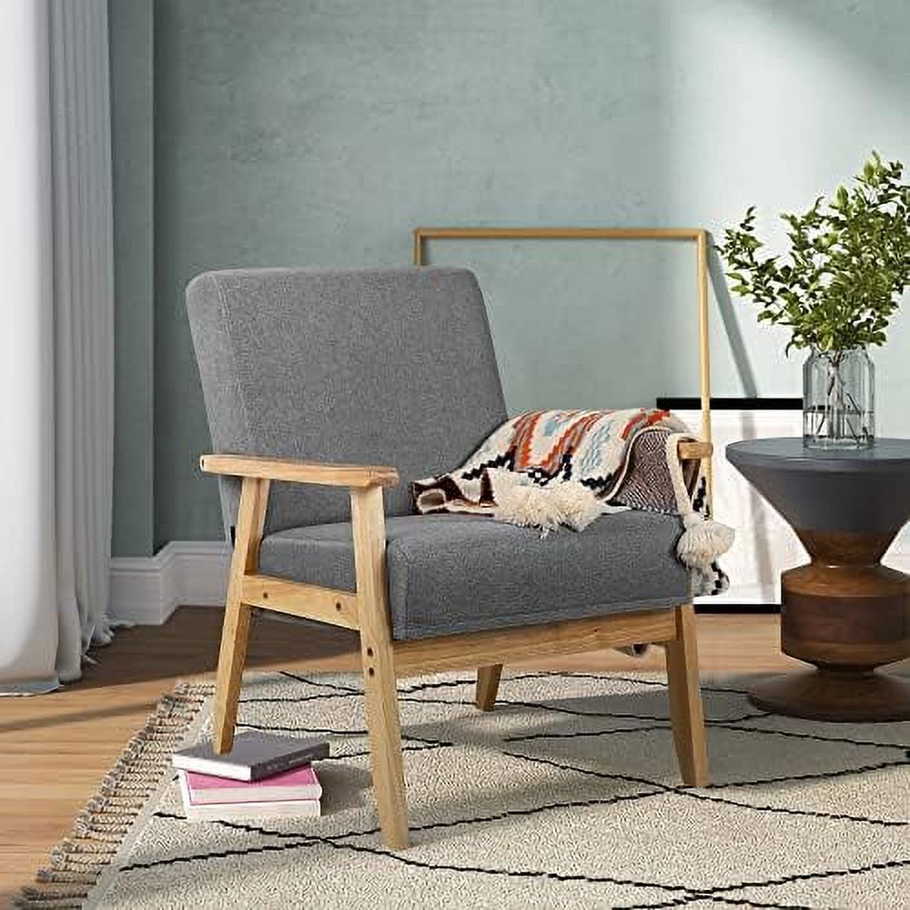Beige Wooden Accent Chairs Set of 2 D843