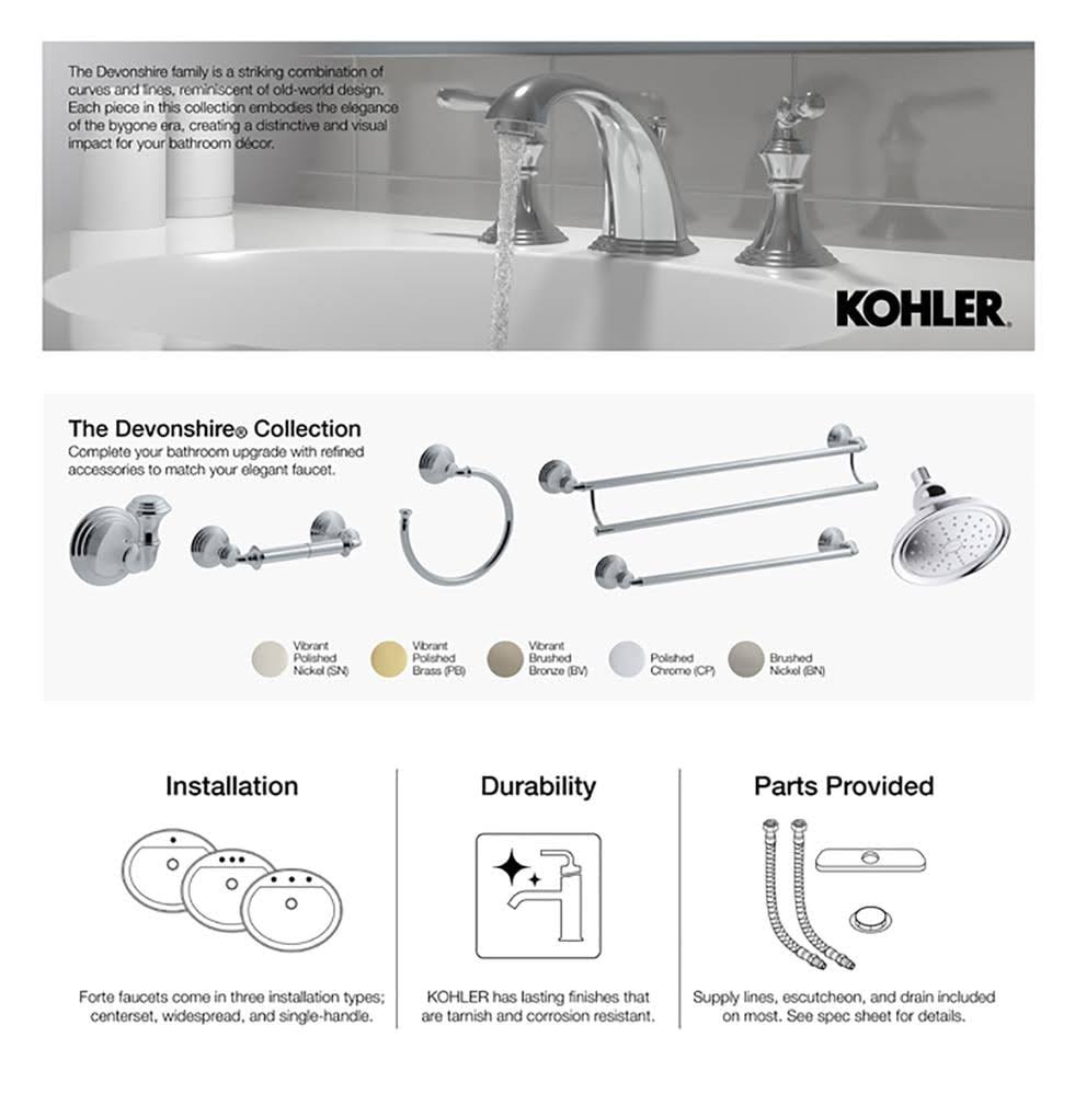 Polished Brass Bath and Shower Trim with Showerhead B2078