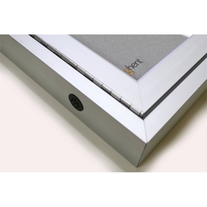 2 Door Enclosed Vinyl Bulletin Board Satin Frame Caramel C64700