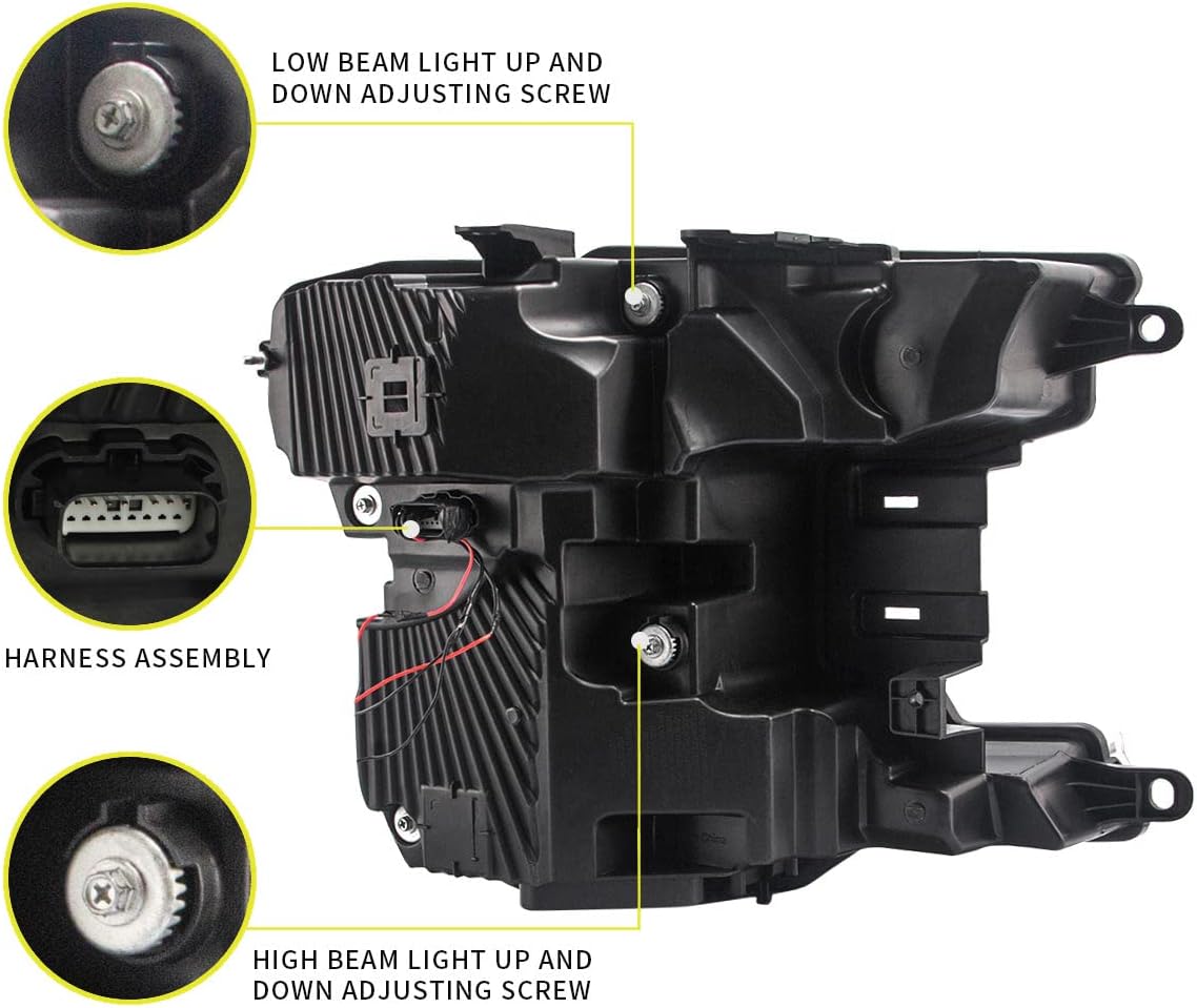 LED Projector Headlights with Smoked Taillights with Red Turn Signal Lights G32096