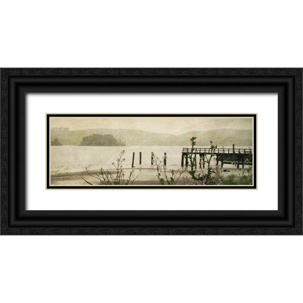 32x13 Black Ornate Wood Framed Museum Art Print C350