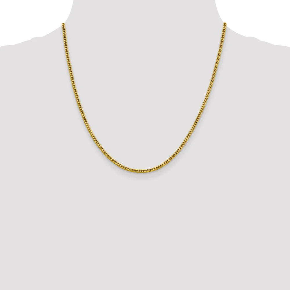 14kt Yellow Gold 2.2mm Franco Chain 20 inch Lobster Clasp T596861