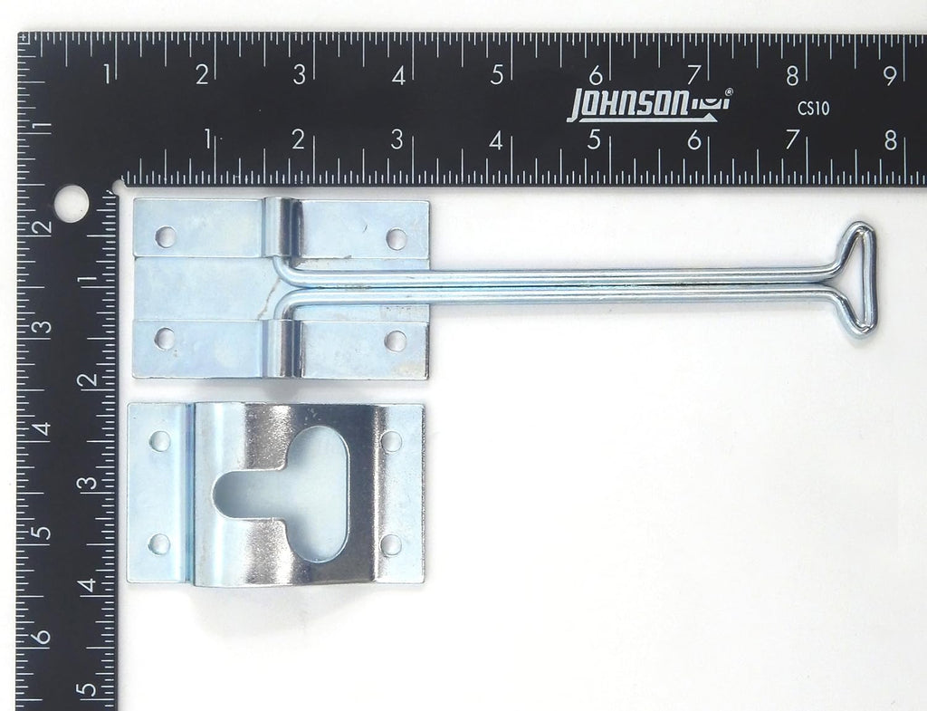 12 Metal T-Style Door Holder Entry Door Catches 6 Inch Long Zinc Plated Steel Pack of 2 G760125