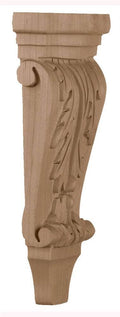 Small Acanthus Pilaster Corbel, Red Oak P645
