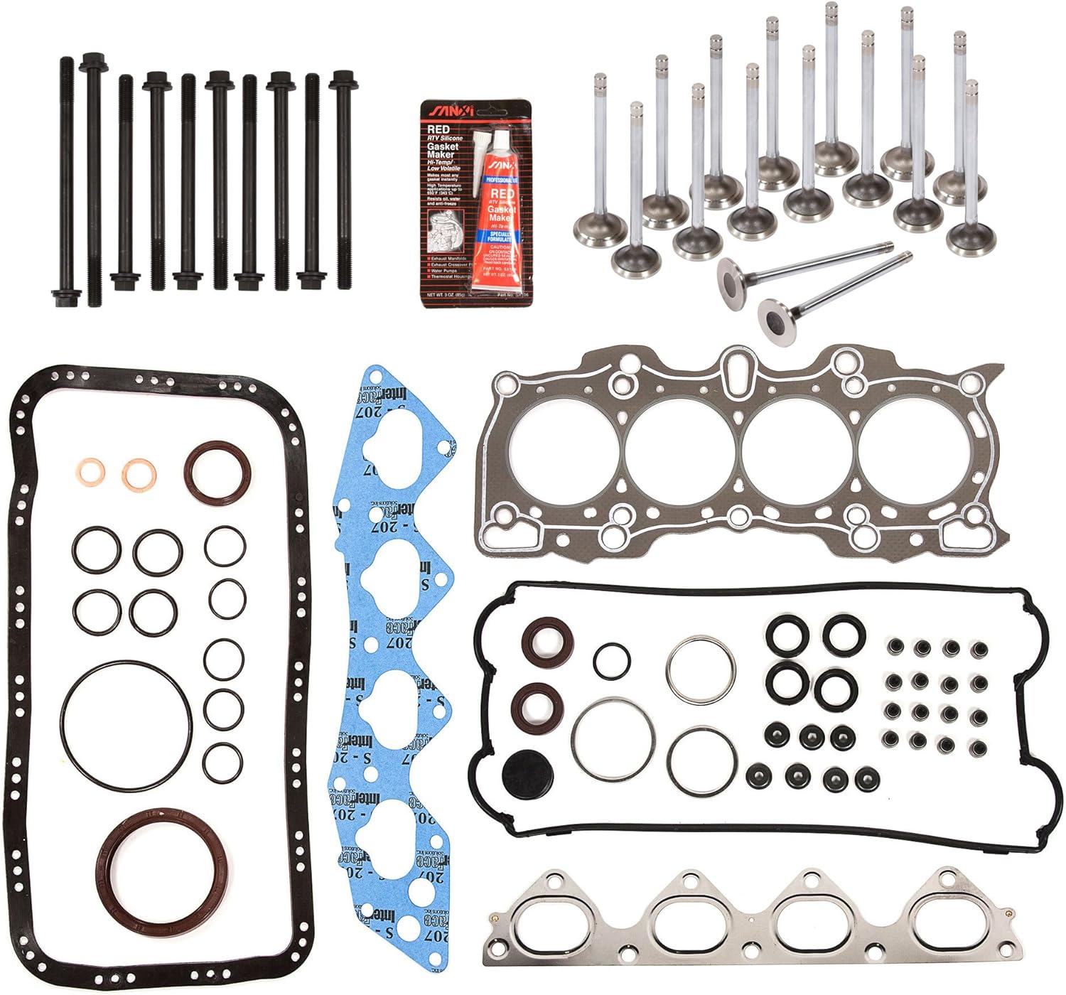 Full Gasket Set Head Bolts Intake Exhaust Valves O246
