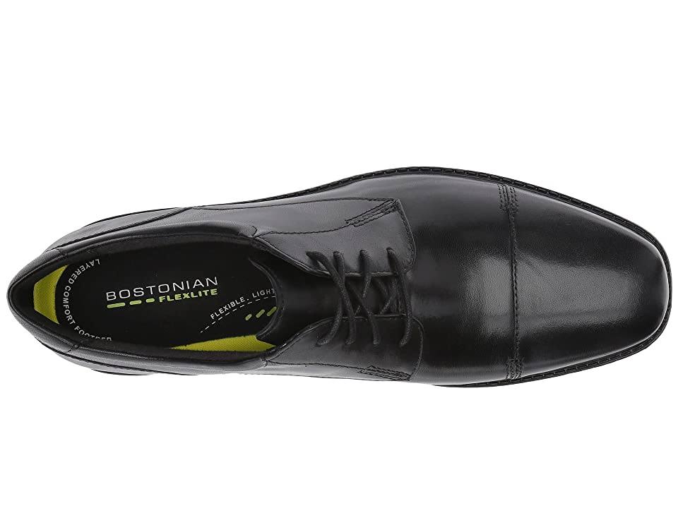 Black Leather Cap Toe Shoes Size 12 Wide I371758