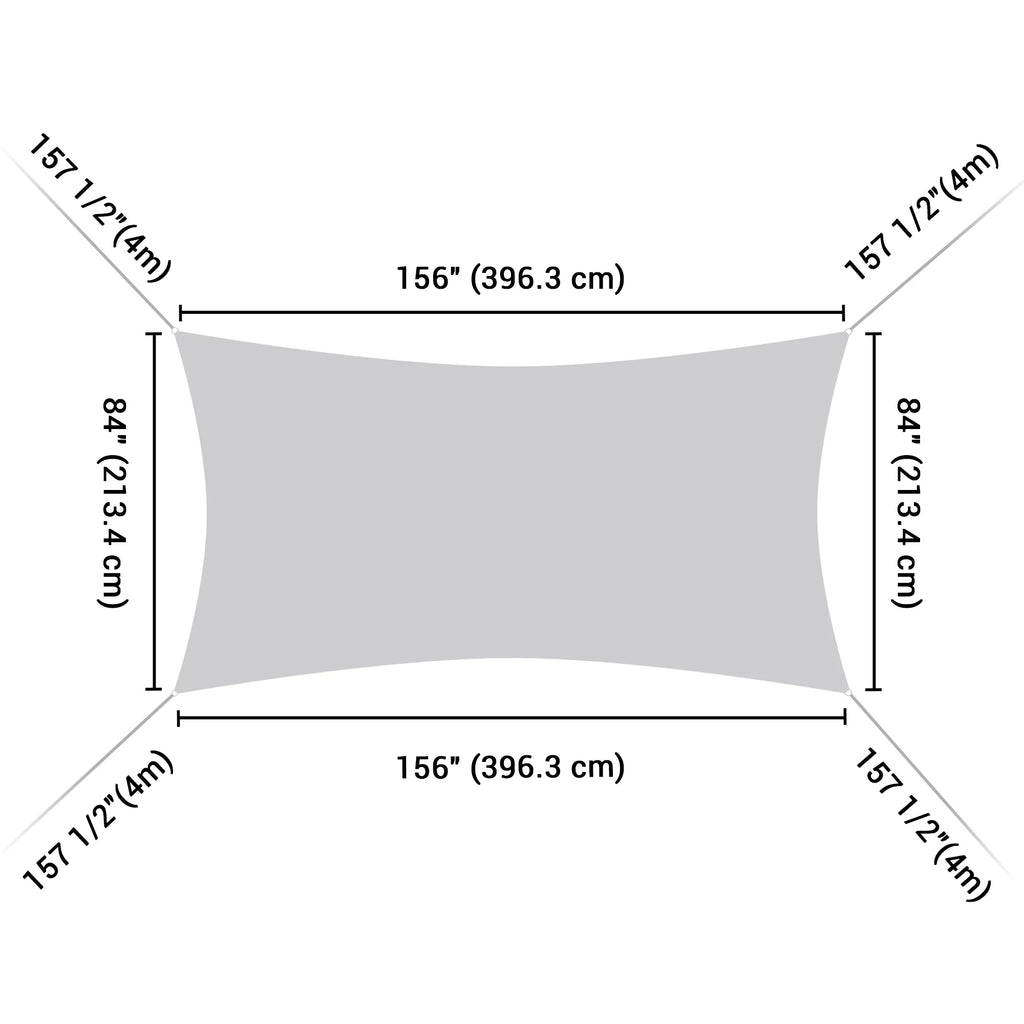 Beige Rectangle Sun Shade Sail V609