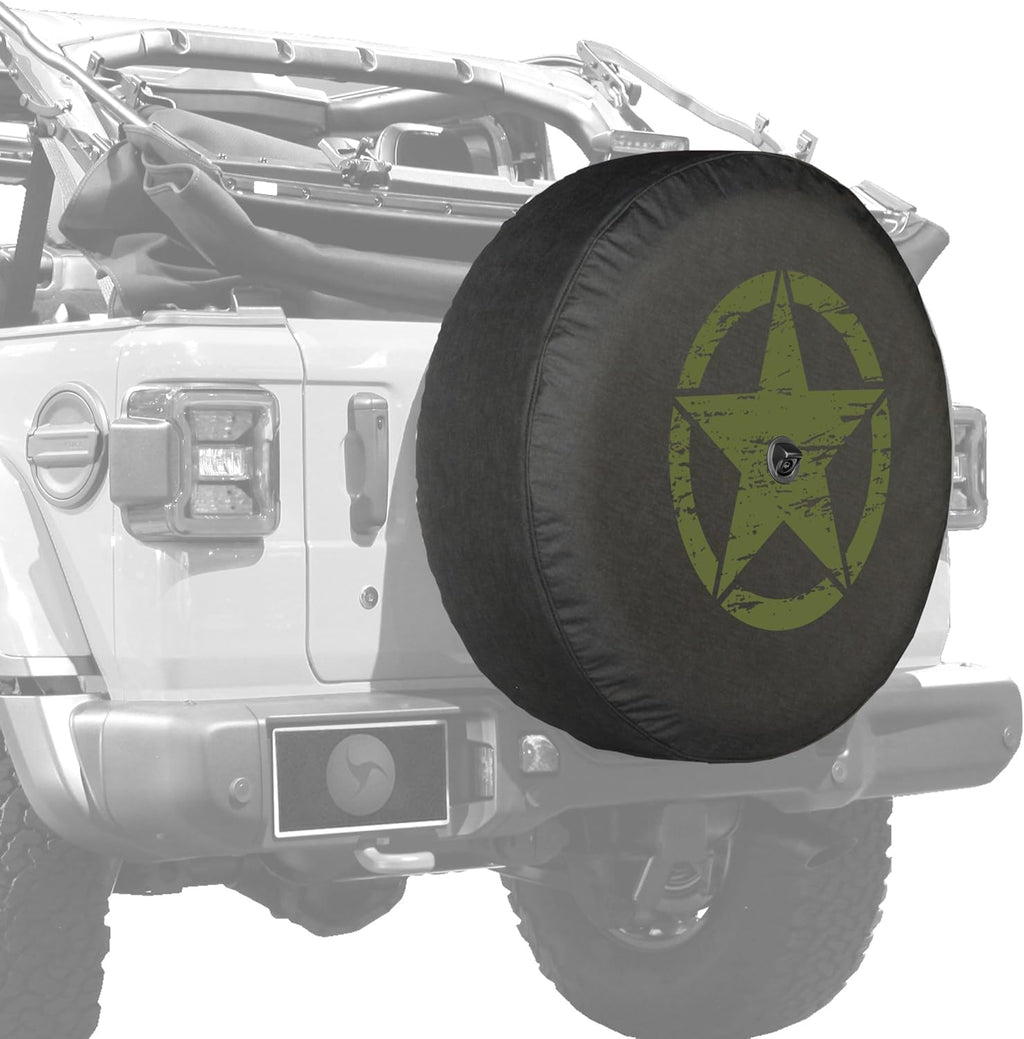 32" Soft Tire Cover for Jeep Wrangler JL with Back-up Camera Pack of 2 O6390