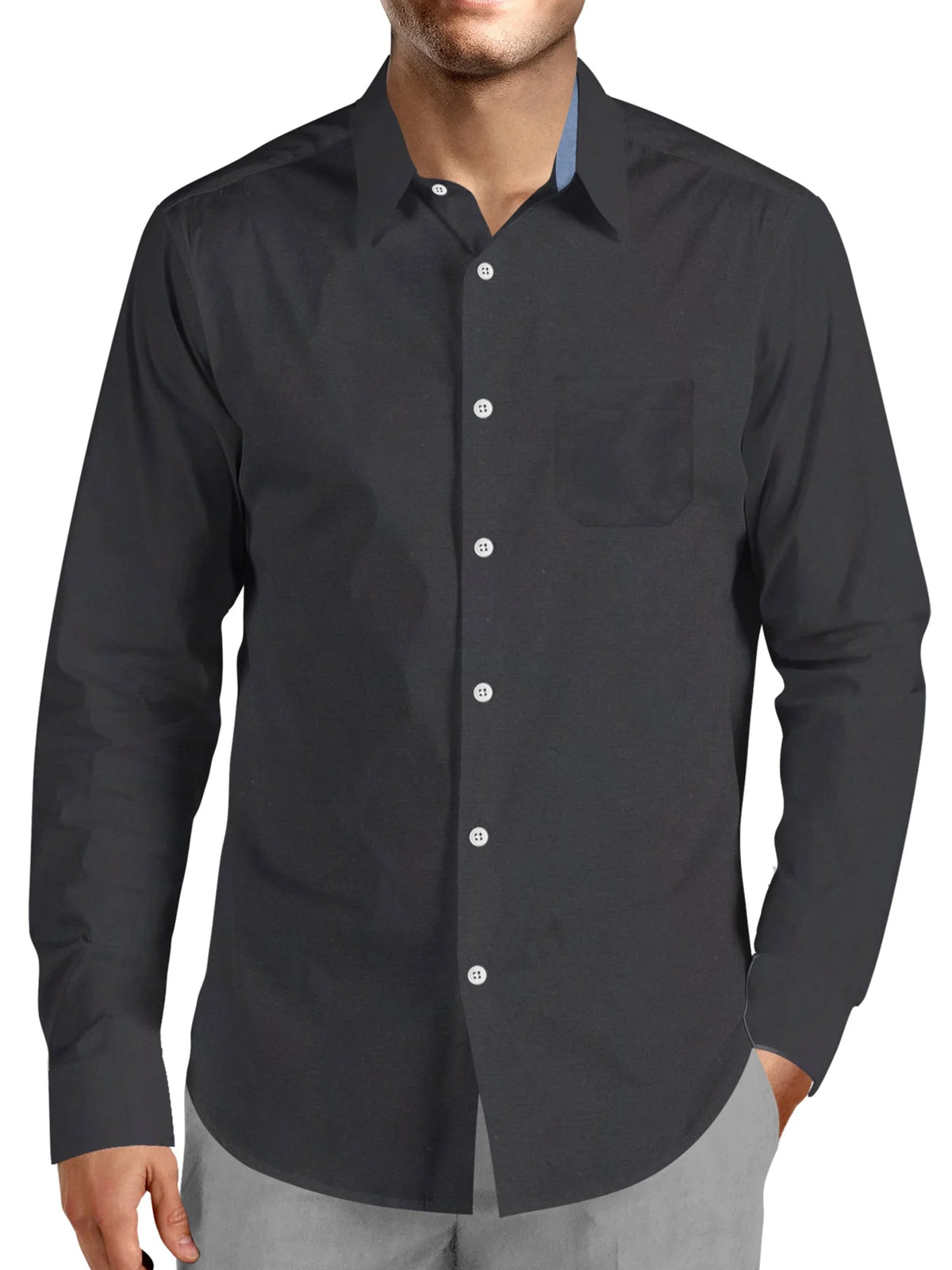 Men’s Dress Shirt 4 Pack Long Sleeve Button Down Casual Fit V9478