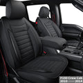 Black Rear Faux Leather Back Seat Covers V38481