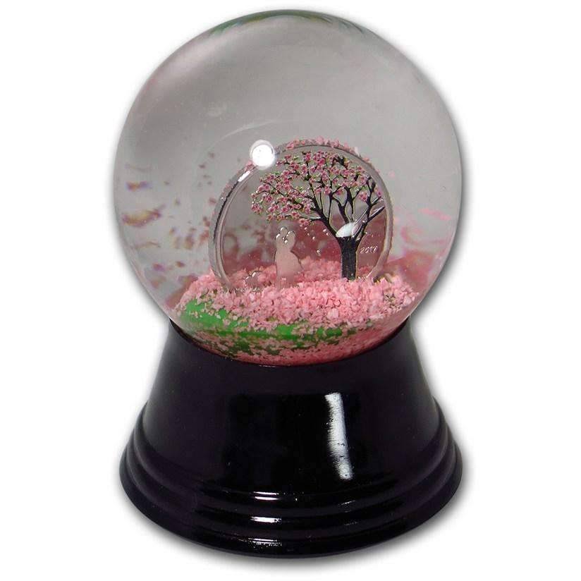 1/10 oz Silver Cherry Blossom Globe B25066