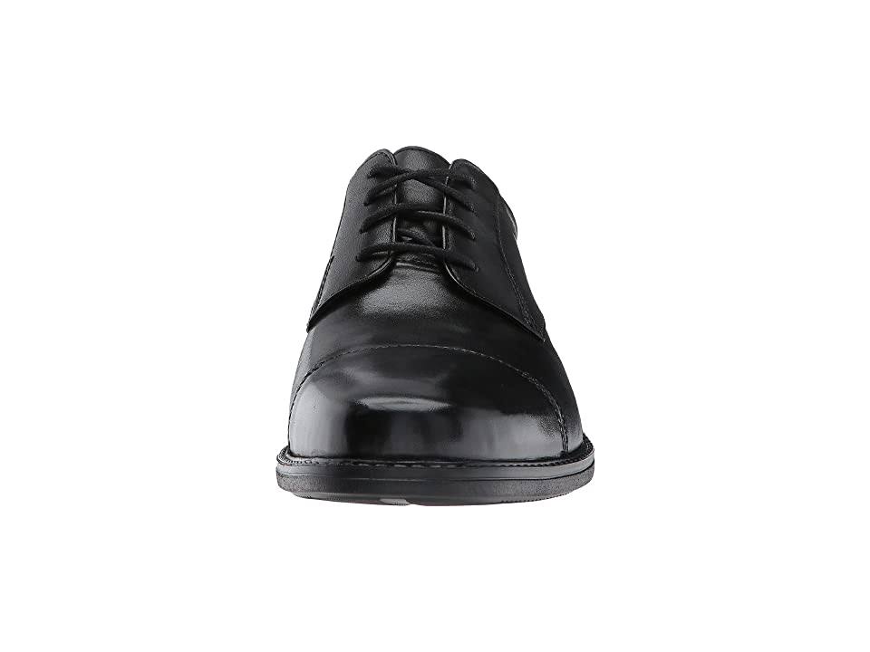 Black Leather Cap Toe Shoes Size 12 Wide I371758