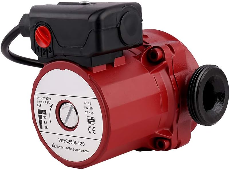 Hot Water Circulator Circulation Pump 115V/60Hz 3-Speed Cast Iron Booster Pump 1.5 inch Outlet 46/67/93W E3907