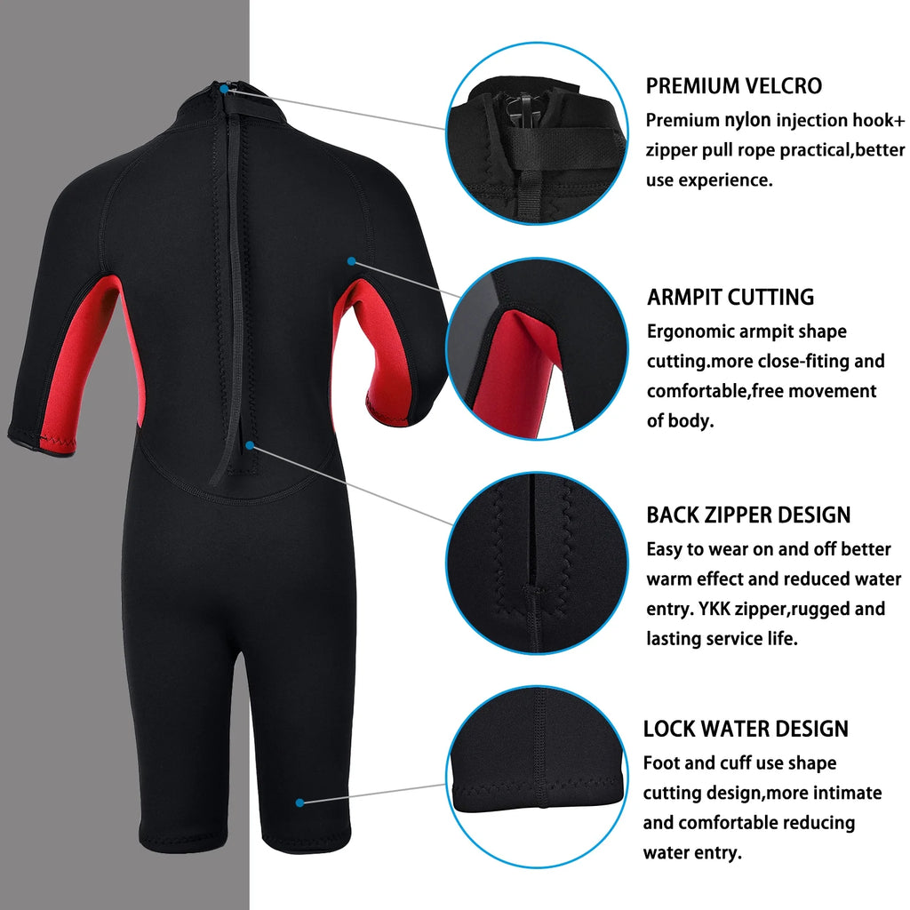 3mm Neoprene Back Zip Kids Wetsuit S13784
