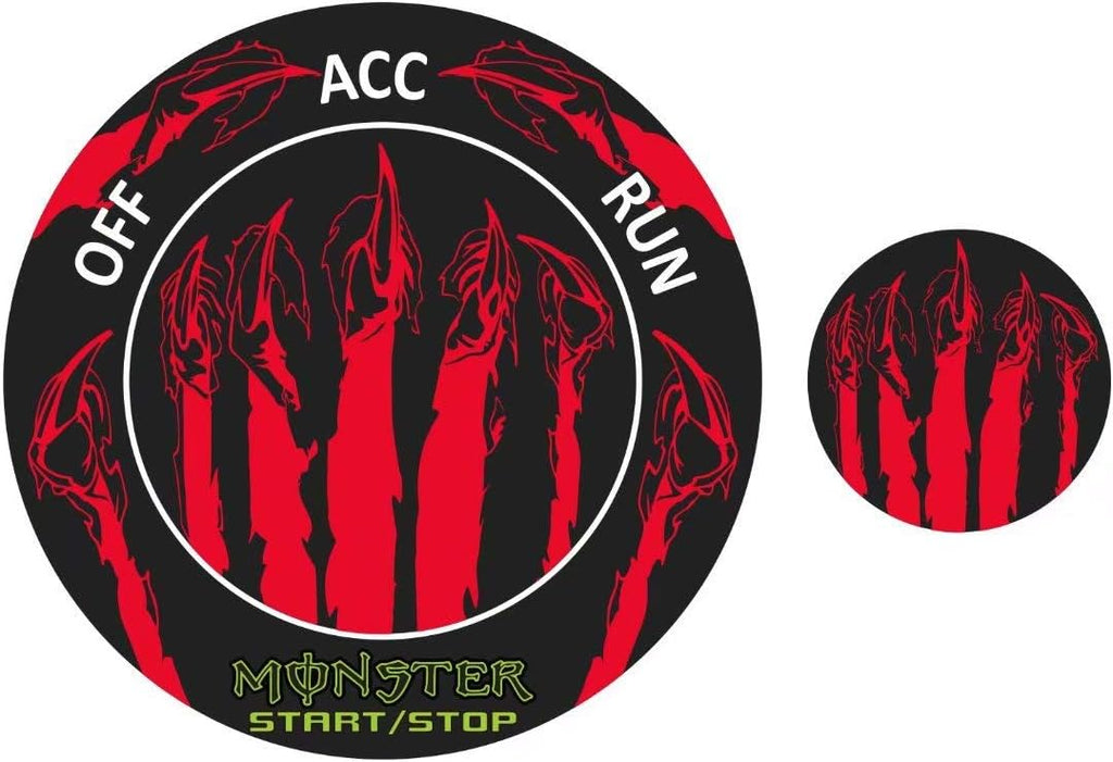 Engine Start Stop Button Overlay Ruby Red Sticker Emblem N56027