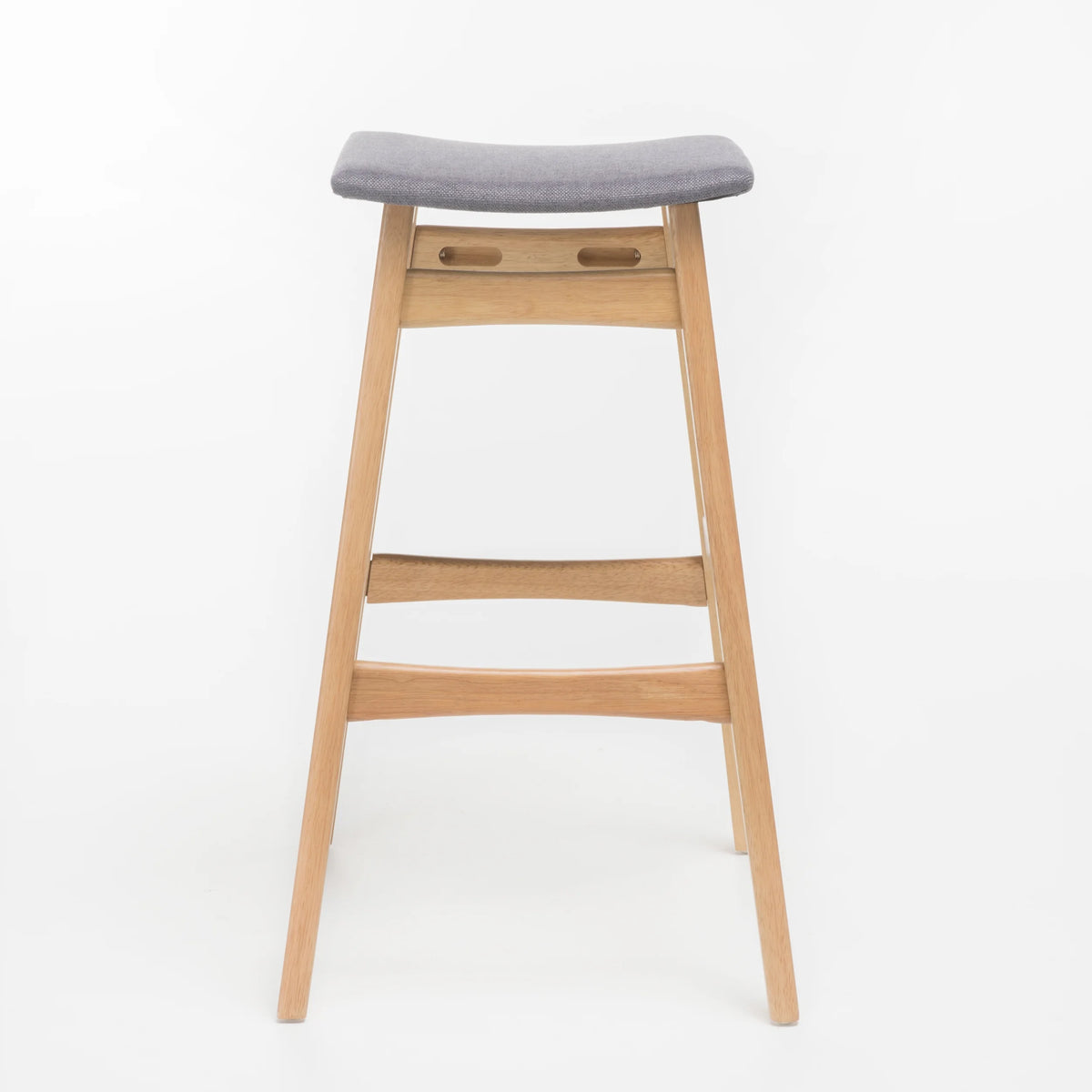 Dark Gray Fabric Backless Barstools, Set of 2 X561597