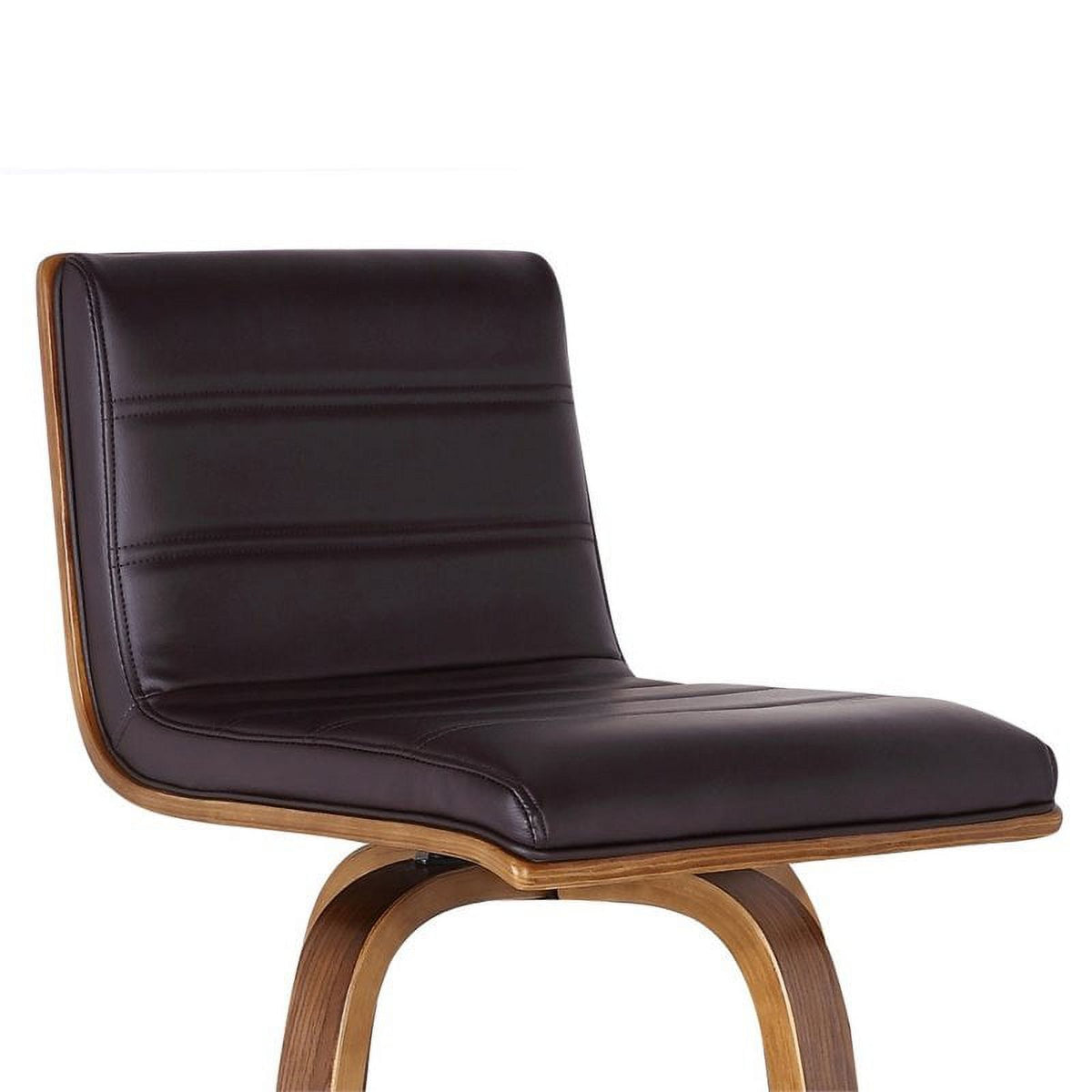 26" Faux Leather Counter Stool in Brown/Walnut E322647
