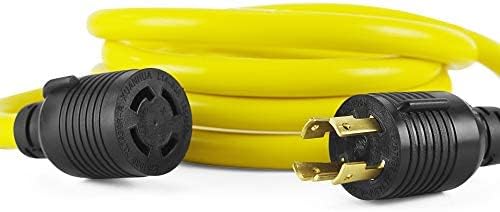 Extension Cord NEMA L14-30P to L14-30R 10 Gauge 3 Prong Generator Cord 50FT C90427