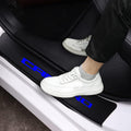 4PCS White Carbon Fibre Vinyl Car Door Sill Protector Decal Sticker E574753