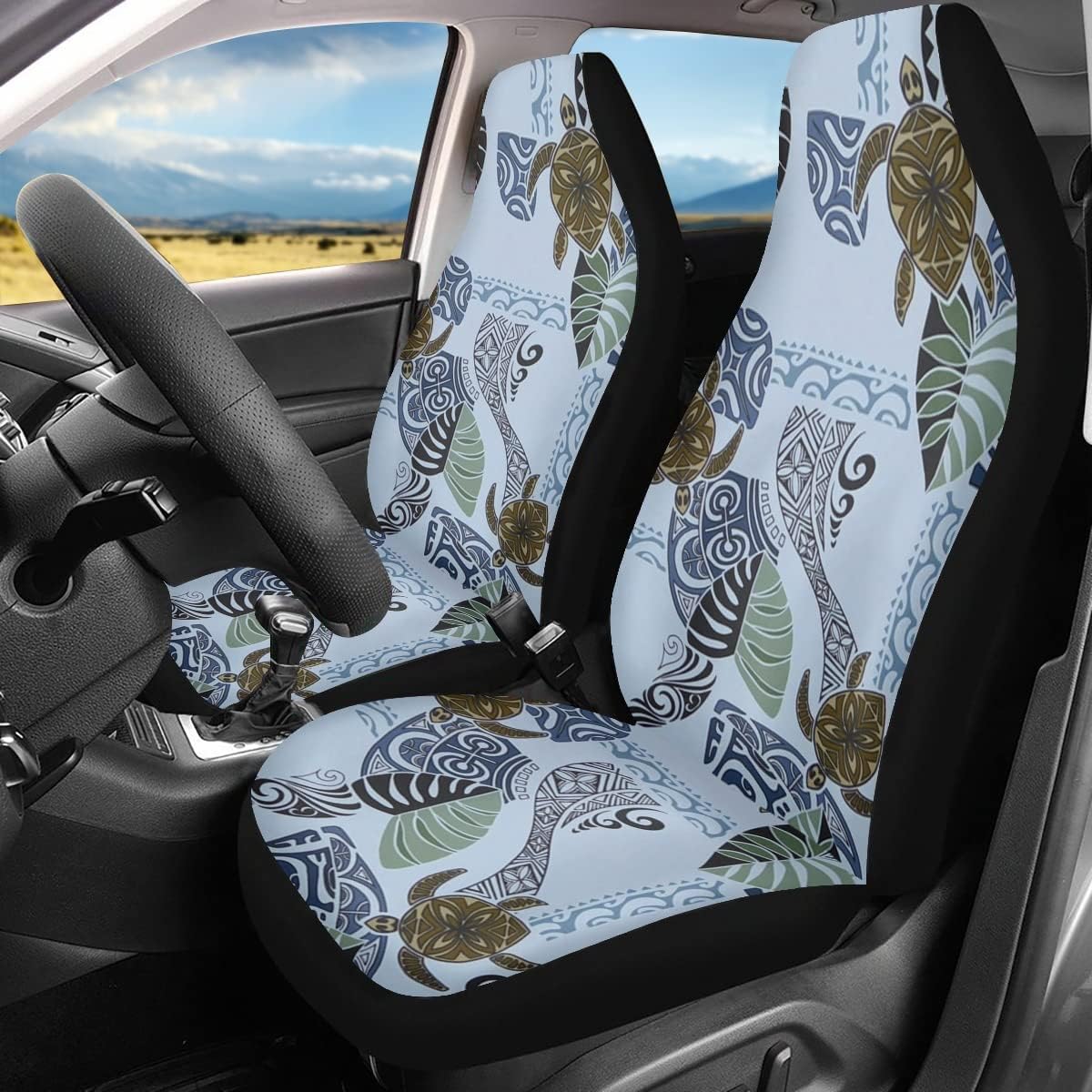 Car Seat Cover 2pcs Bucket Front Seats Protector Pack of 2 E30881