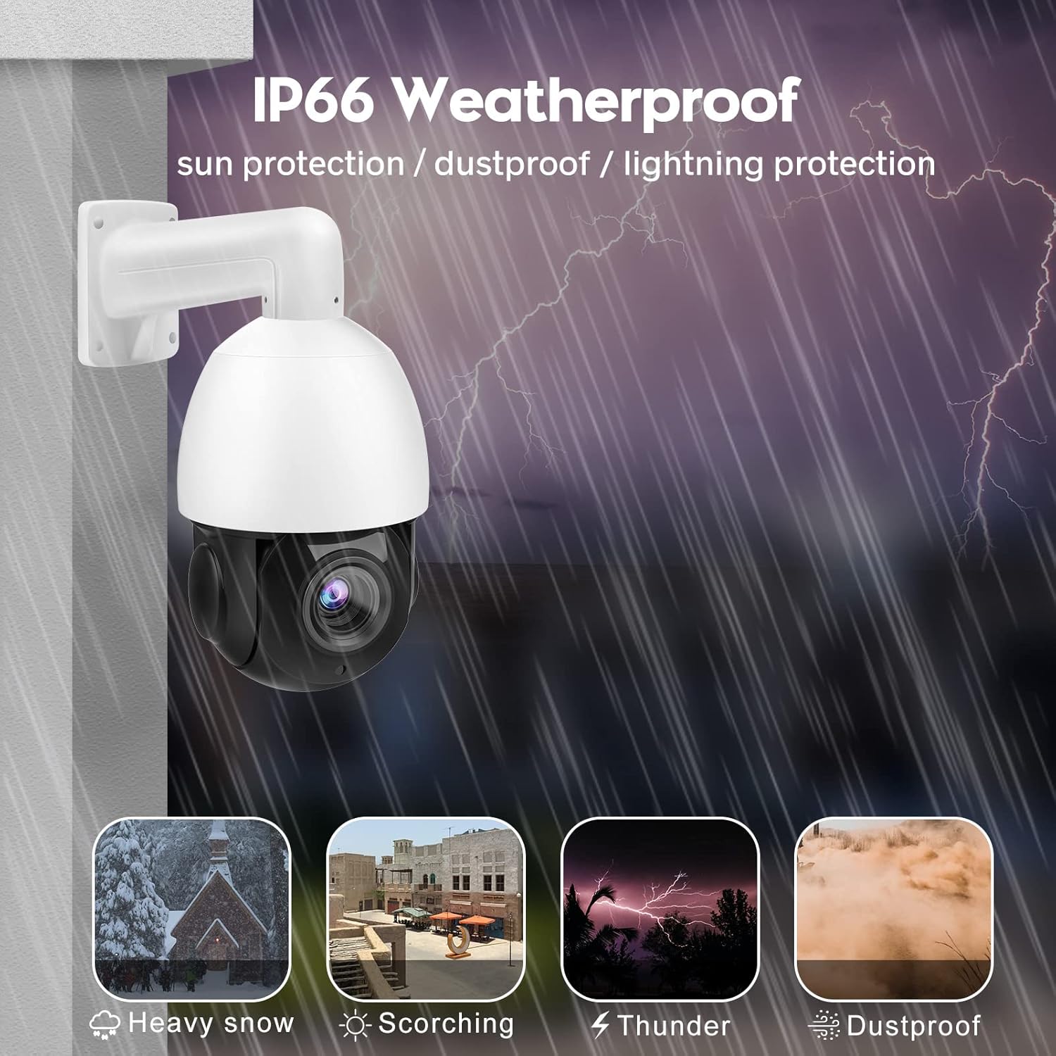 5MP PTZ Camera Outdoor, PoE Speed Dome IP Camera, 18x Optical Zoom, 165ft IR Night Vision, IP66 Security Cameras R636919