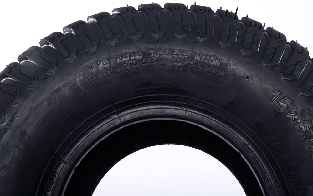 2pc Lawn Mower Tractor Cart Turf Tires 15x6.00-6 4PR D1389