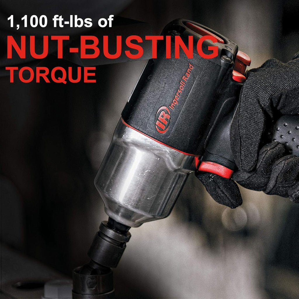 1/2" Drive Air Impact Wrench, 1,100 ft-lbs Torque, Black M89516