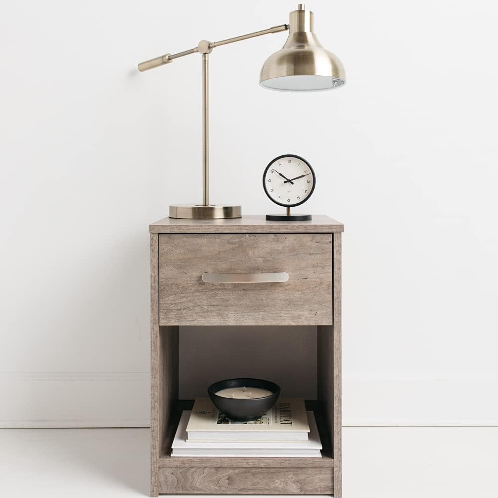 Vintage Gray One Drawer Night Stand Z2284